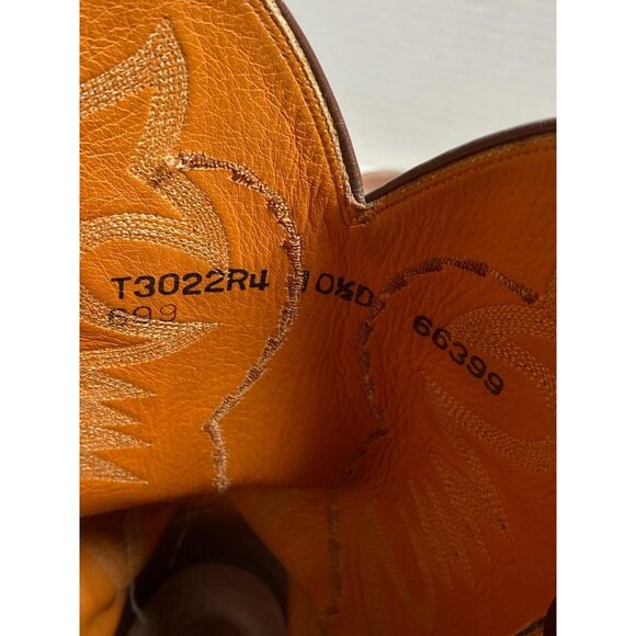 Lucchese 2000 Men Vintage Cowboys Boots Sz 10.5 D Brown Leather Western T3022R4 - Picture 4 of 16